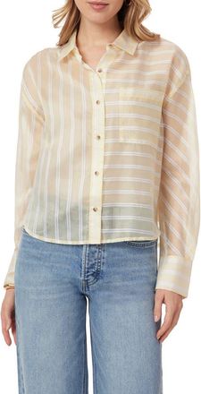 Scotch & Soda Cropped Button Front Shirt in Chino Yellow at Nordstrom Rack, Size X-Small