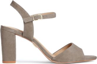 Kazar Taupe sandalen voor dames - Dames - Sandalen met hakken - Beige - 38 EU - Leer - Schoenen