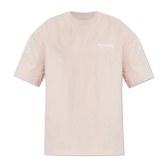 AllSaints T-Shirts, male, Pink, Size: 2XL Underground Oversized Crew Neck T-Shirt