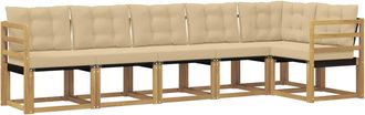 vidaXL Conjunto De Sof&aacute;s De Exterior 6 Uds. Y Beige Vidaxl