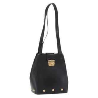 Ferragamo Pre-owned Shoulder Bag - Dames - Pre-owned - Zwart - Maat: ONE Size Leer