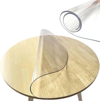 OEM Protector De Mantel De Pvc Transparente De 5 Tama&ntilde;os, Mantel Redondo De Pvc, 2,0 Mm De Grosor, Mantel De Vinilo Impermeable - Perfecto