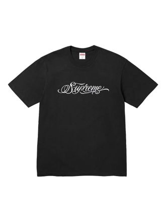 SUPREME script T-shirt - men - Fabric - L - Black