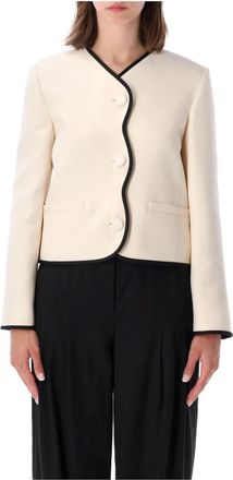 Valentino Garavani Crepe Couture Jas - Dames - Blazers - Beige - S - Wol - Jassen