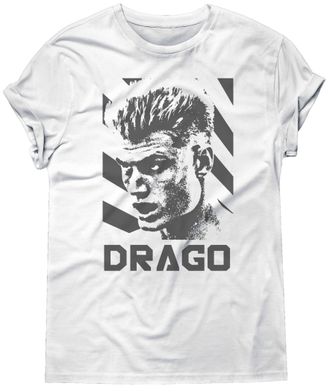 Generic Ivan Drago T-Shirt Rocky Retro Boxing Boxer MMA Gym Unisex Gift Tee (UK, Alpha, L, Regular, Regular, Standard, White)