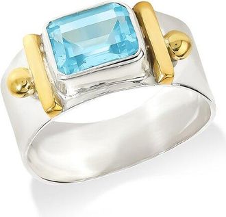 Tiramisu Silver 2.40 Ct. Tw. Blue Topaz Statement Ring