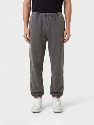 Represent Pantaloni jogging in cotone con coulisse in vita e logo a contrasto
