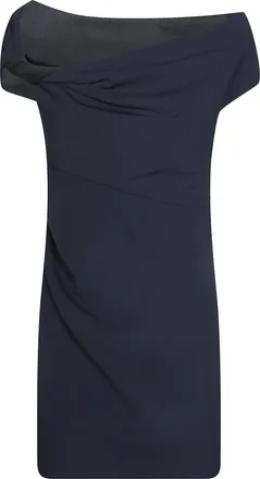 Pinko Carasino Technical Crepe Off-Shoulder Mini Dress