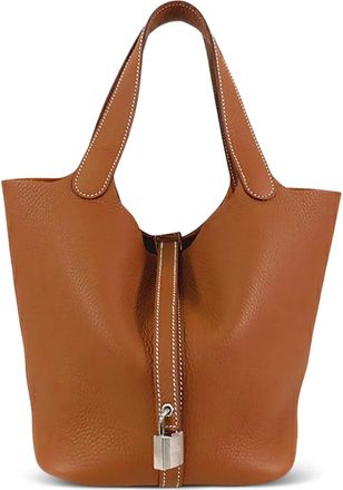 Herm&egrave;s 2024 Clemence Picotin Lock 22 handbag - Bruin