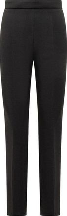Sportmax Broeken - Dames - Vrijetijds broeken - Zwart - 2XS - Wol - Broeken