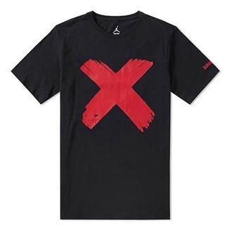 Nike Jordan Air Jordan 1 Banned Black Red Short Sleeve Black 842254-010