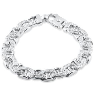 Pompeii3 Mens Designed Link 14k Gold (75gram) or Platinum (121gram) 12.5mm Bracelet 8.5