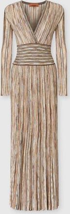 Missoni Ribbed Mixed Viscose Midi Dress With Sequins in Green& Brown at Nordstrom, Size 38 It