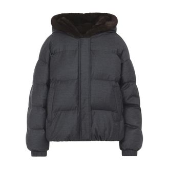 Yves Salomon Luxurious Grey Jacket for Women