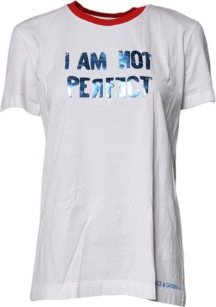 Dolce & Gabbana Graphic Print Katoenen T-shirt - Dames - T-shirts - Wit - XS - Katoen - Tops