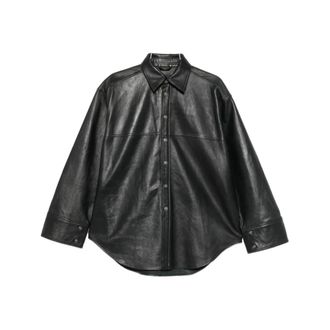 Haikure Dames, Blouses & Shirts, Zwart, Maat: XS Leer