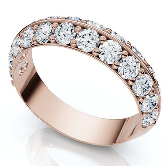 Pompeii3 1 1/3Ct Diamond Wedding Band 14k Gold or Platinum Lab Grown