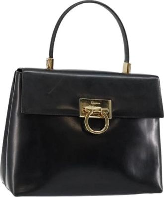 Ferragamo Pre-owned Canvas Handbag - Dames - Vintage Handtas - Zwart - ONE Size - Vintage