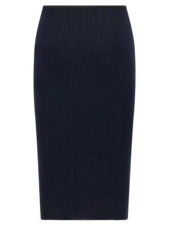 Courr&egrave;ges Loop Rib Knit Skirt - Navy