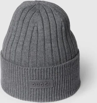 Gucci Rib Knit Wool Hat, Size Medium