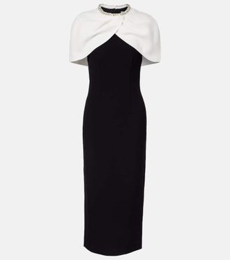 Roland Mouret Vestido de c&oacute;ctel de crep&eacute; con cristales