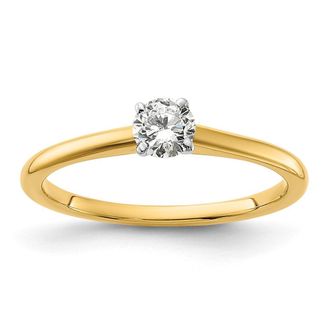 Diamond2Deal 14k Gold Lab Grown Diamond Engagement Ring 0.33Ct Clarity- VS Color- D-E