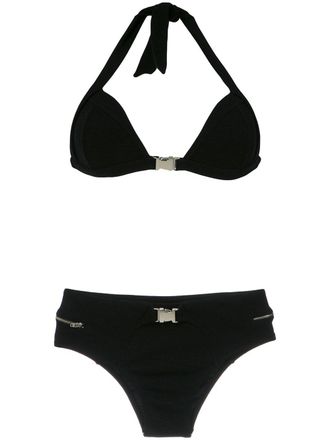 Amir Slama buckle detail bikini set - Nero