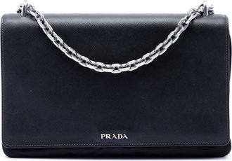 Prada Pre-owned Prada Saffiano Lux and Tessuto Chain Crossbody Ladies 4SGLIGQCXV7EU1AO