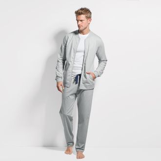 Isa Sweatjacke ISA BODYWEAR Jacke, Herren, Gr. XXL, grau, melange, Obermaterial: 100% Baumwolle CO., Sweatjacken Sweatjacke