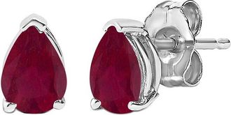 House of Brilliance Haus Of Brilliance Colorful Gemstones 14K 0.90 Ct. Tw. Ruby Stud Earrings