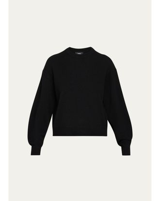 Theory Cashmere Cropped Crewneck Sweater