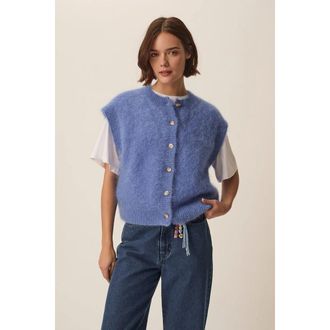 des petit hauts Mouwloze trui met ronde hals, ALIBABA