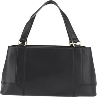 Burberry Pre-owned Handbags, female, Black, Size: ONE SIZE Pre-owned Leather totes