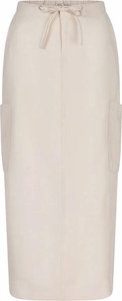 Esqualo Womens Long Cargo Skirt In Sand
