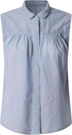 Pepe Jeans London Dazed Blue Elegante Blouse - Dames - Overhemden - Blauw - XS - Overhemden