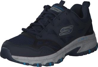 Skechers Mens Hillcrest Trekking Low Cut Shoes, Navy Leather/Mesh/Synthetic/Trim, 6.5 UK