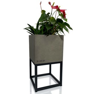 OEM Soporte Para Flores Loft Fiorino Gris 22x22x40 Cm