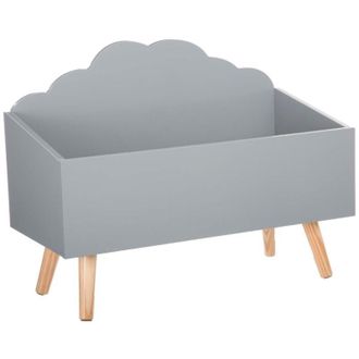Atmosphera Contenitore per bambini Douceur Cloud, melamina, grigio e rovere, 58 cm