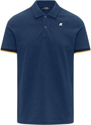 K-Way Piqu&eacute; Stretch Polo - Heren - Polos - Blauw - 2XL - Leer - Tops