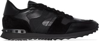 Valentino Garavani Camouflage Noir Rockrunner Sneakers