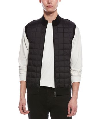Raffi Quilted Front Wool-Blend Vest
