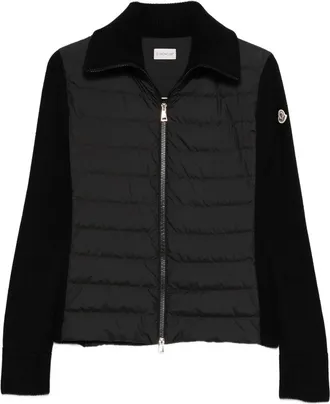 Moncler Quilted Knit-panel Puffer Jacket