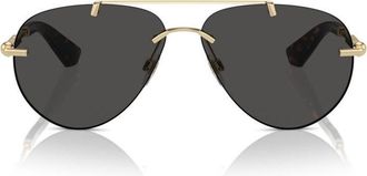 Burberry Aviator Rimless Sunglasses - Gold