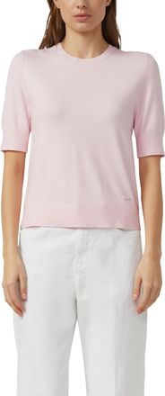 s.Oliver Strickpullover S.OLIVER, Damen, Gr. 36, rose, Feinstrick, Obermaterial: 100% Baumwolle, unifarben, normal h&uuml;ftbedeckend, Rundhals, Flachstrickb&uuml;ndchen