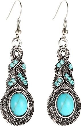 Generic Teardrop Boho Earrings Western Dangling Bohemian Dangle Turquoise Statement For Women Drop Girls Blue Womens (as show, One Size)