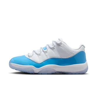 Nike Jordan Mens Air Jordan 11 Retro Low University Blue Shoes in White | FV5104-100