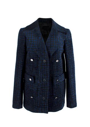 The Row Black and Blue Embroidered Glitter Jacket Size S