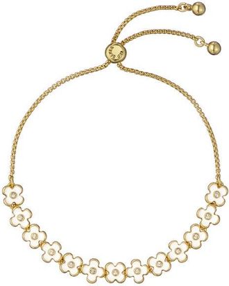 Ted Baker Gala Garland Slider Bracelet in Metallic Gold/White at Nordstrom