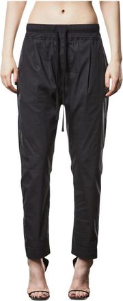Thom Krom Moderne Zwarte Relaxte Broek - Dames - Slim Fit Broeken - Zwart - M - Katoen - Broeken