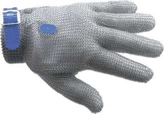 Arcos Guantes De Protecci&oacute;n Arcos 615400 De Acero Inoxidable 27 Cm Talla 4-l Cinta De Color Azul En Caja